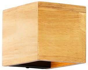 QAZQA Smart wandlamp eiken hout incl. Wifi G9 Transfer