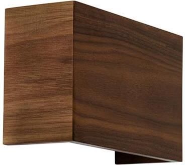 QAZQA Smart wandlamp walnoot hout 24 cm incl. Wifi G9 Otan
