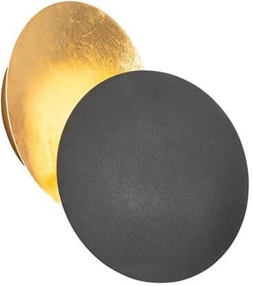 QAZQA Smart wandlamp zwart met goud incl. Wifi G9 Sunrise