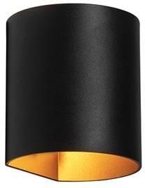 QAZQA Smart wandlamp zwart met messing incl. Wifi G9 Sabbio