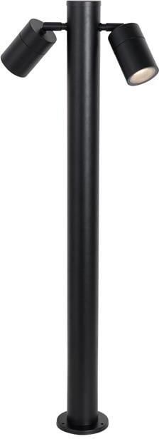 QAZQA Staande buitenlamp zwart 80 cm IP44 verstelbaar 2-lichts Duo