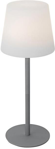 QAZQA Tafellamp grijs oplaadbaar incl. LED en dimmer IP54 Jude