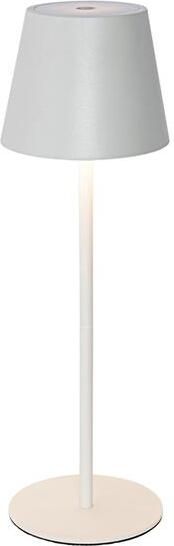 QAZQA Tafellamp wit incl. LED dimbaar en oplaadbaar IP54 Murdock