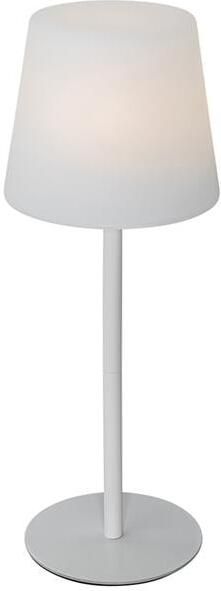 QAZQA Tafellamp wit oplaadbaar incl. LED en dimmer IP54 Jude