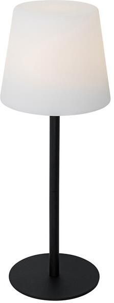 QAZQA Tafellamp zwart oplaadbaar incl. LED en dimmer IP54 Jude