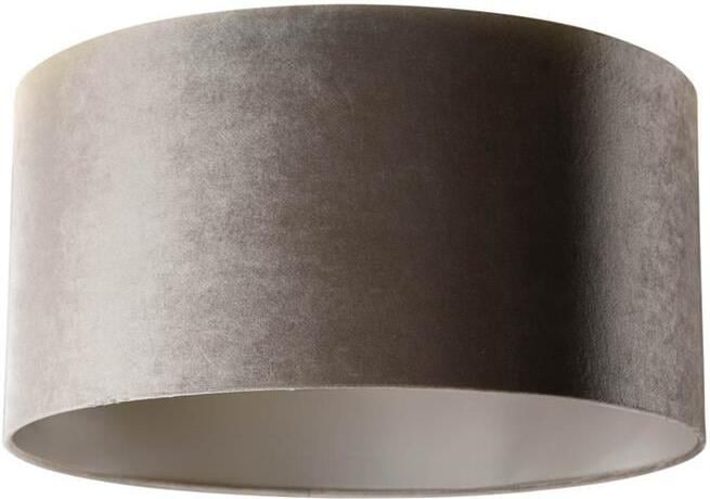 QAZQA Velours lampenkap taupe 50|50|25