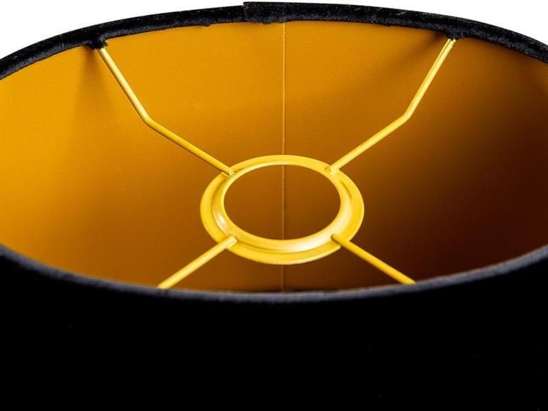 QAZQA Velours lampenkap zwart ovaal 25|16|15