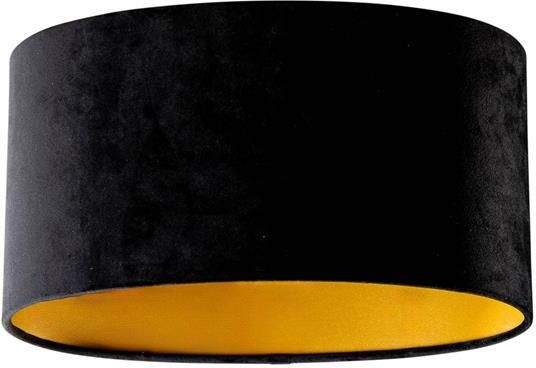 QAZQA Velours lampenkap zwart ovaal 35|23|18