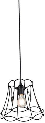 QAZQA Retro hanglamp zwart 20 cm Granny Frame