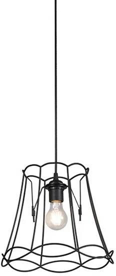 QAZQA Retro hanglamp zwart 30 cm Granny Frame