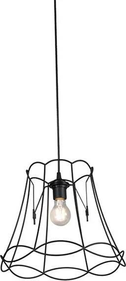 QAZQA Retro hanglamp zwart 35 cm Granny Frame
