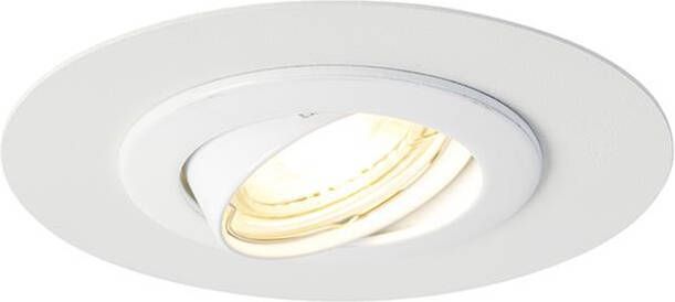 QAZQA Ronde inbouwspot wit kantelbaar met opvulring Edu