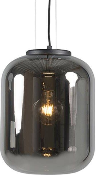 QAZQA Smart hanglamp zwart met smoke glas incl. WiFi A60 Bliss