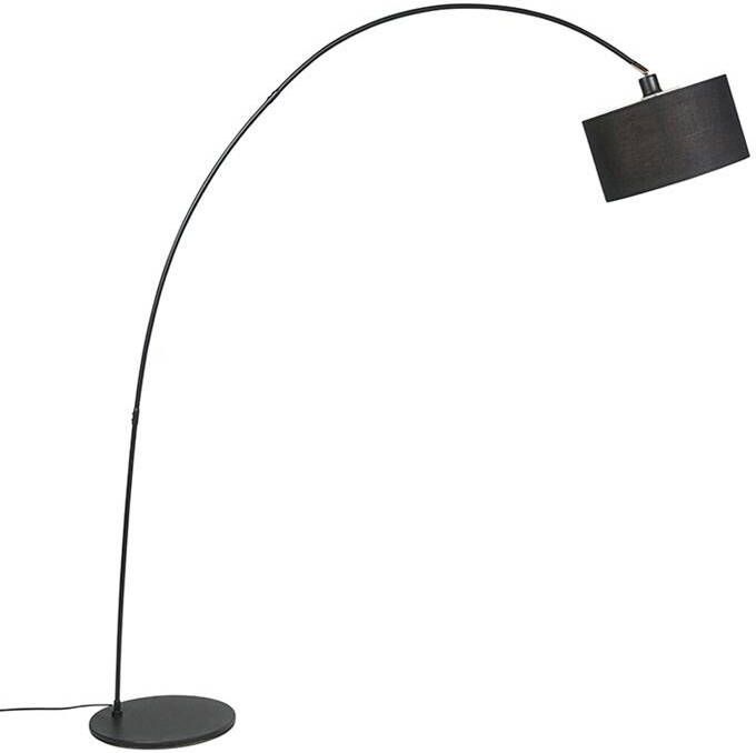 QAZQA Smart moderne booglamp zwart incl. A60 Wifi Vinossa - Foto 1