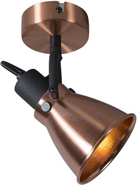 QAZQA Klassieke plafondspot koper kantelbaar Jos