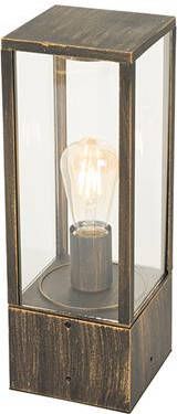QAZQA Vintage staande buitenlamp antiek goud 40 cm IP44 Charlois - Foto 1