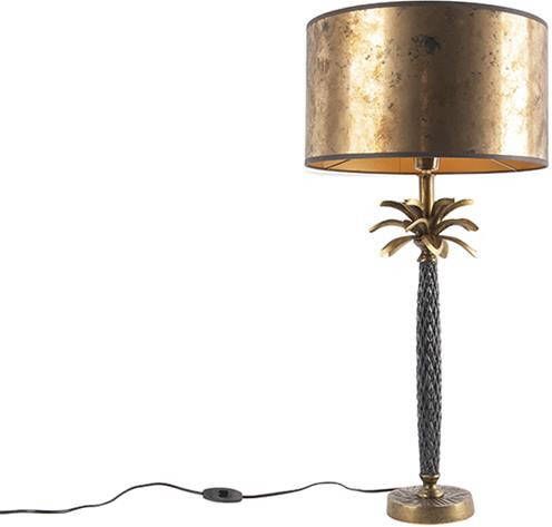QAZQA Art Deco tafellamp brons met bronzen kap 35 cm Areka - Foto 1