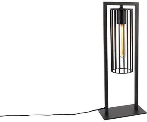 QAZQA Moderne tafellamp zwart Balenco Wazo
