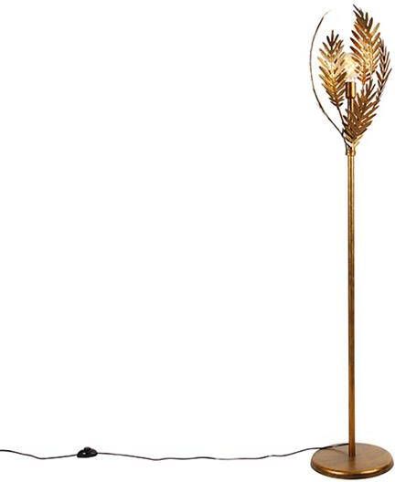 QAZQA Vintage vloerlamp goud 70 cm Botanica