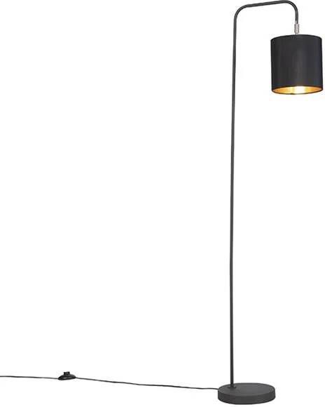 QAZQA Moderne vloerlamp zwart Lofty - Foto 1