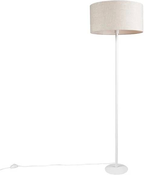 QAZQA Moderne vloerlamp wit met peperkleurige kap 50 cm Simplo - Foto 1
