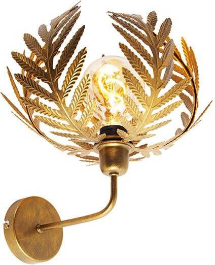 QAZQA Vintage wandlamp goud 25 cm Botanica - Foto 1