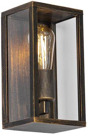 QAZQA Vintage wandlamp antiek goud 26 cm IP44 Charlois - Foto 1
