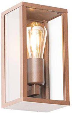 QAZQA Industriële wandlamp roestbruin 26 cm IP44 Charlois