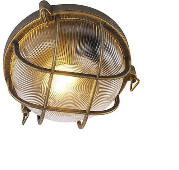 QAZQA Wandlamp buiten nautica Goud messing Industrieel L 260mm