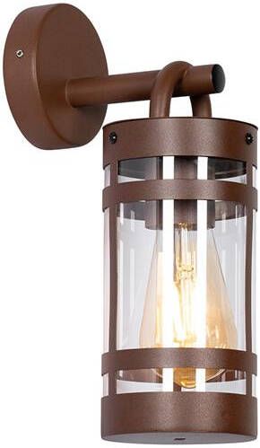 QAZQA Industriële buiten wandlamp roestbruin IP44 Ruben