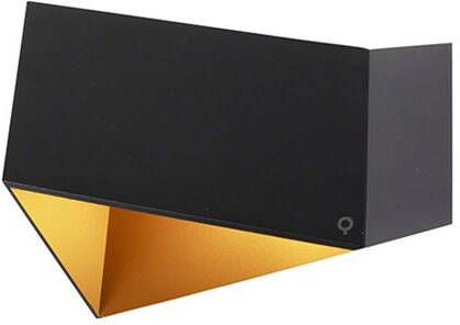 QAZQA Design wandlamp zwart met goud Fold - Foto 1