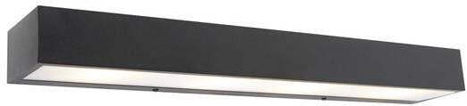 QAZQA Design langwerpige wandlamp zwart 60 cm Houx