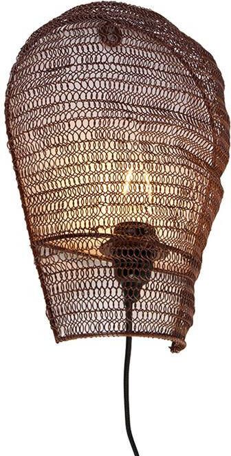 QAZQA Oosterse wandlamp brons 35 cm Nidum - Foto 1
