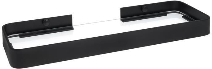 QUVIO Badkamer plank 35 cm Metaal en Glas Zwart