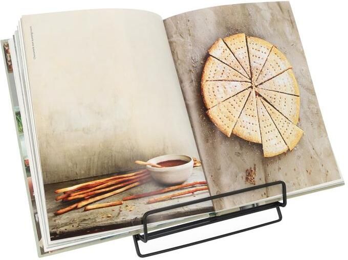 QUVIO Boekensteun Boekenstandaard Boekenhouder Boekenkast Boekenrek Bookstand Metaal Zwart 20 x 20 x 21 cm - Foto 3