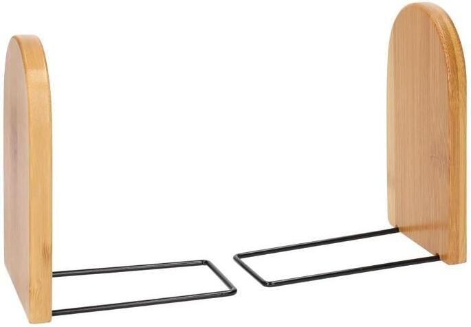 QUVIO Boekenstandaard Metaal en hout 1 Paar