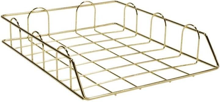 QUVIO Brievenbak bureau staal Goud