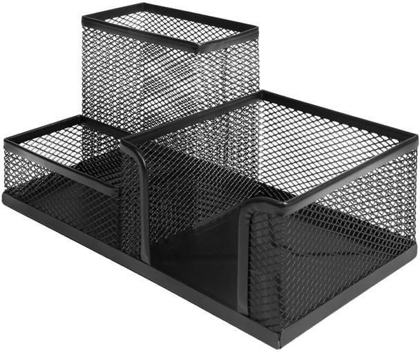 QUVIO Bureau organizer met gaas Zwart