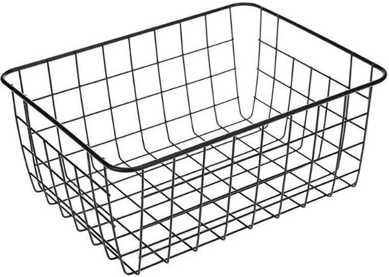 QUVIO Draadmand metaal Zwart