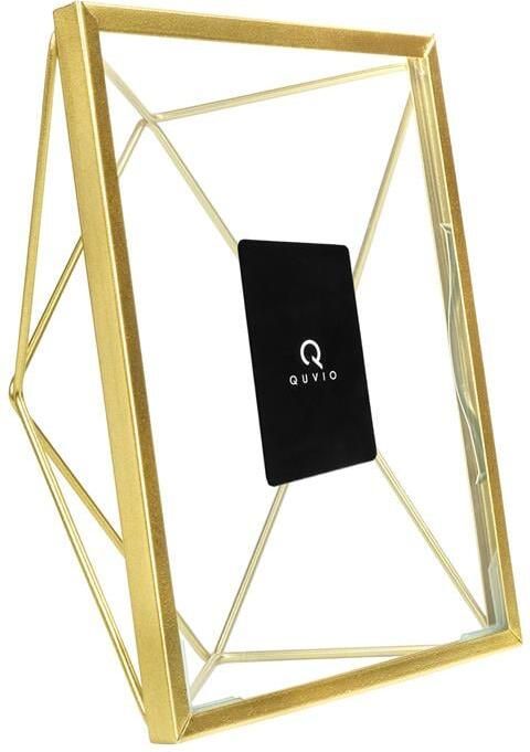 QUVIO Fotolijstje hexagon 15 x 20.5 cm staal Goud