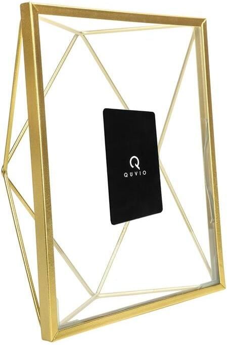 QUVIO Fotolijstje hexagon 17 5 x 23 cm staal Goud