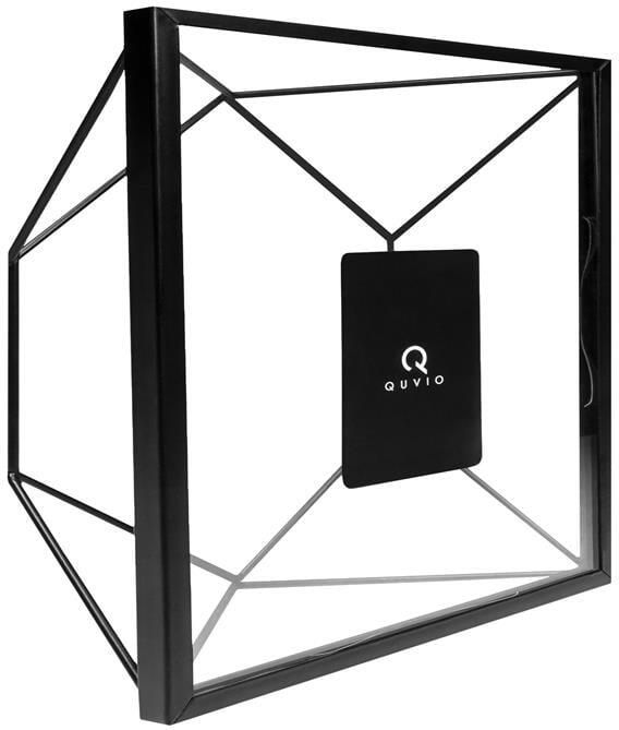 QUVIO Fotolijstje hexagon staal 15 x 15cm Zwart