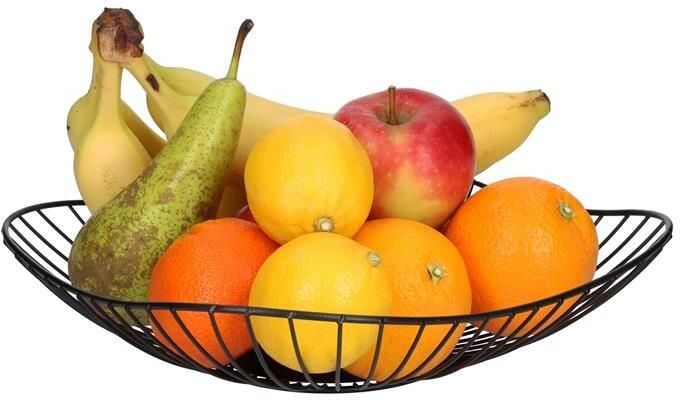 QUVIO Fruitmand Metaal Zwart