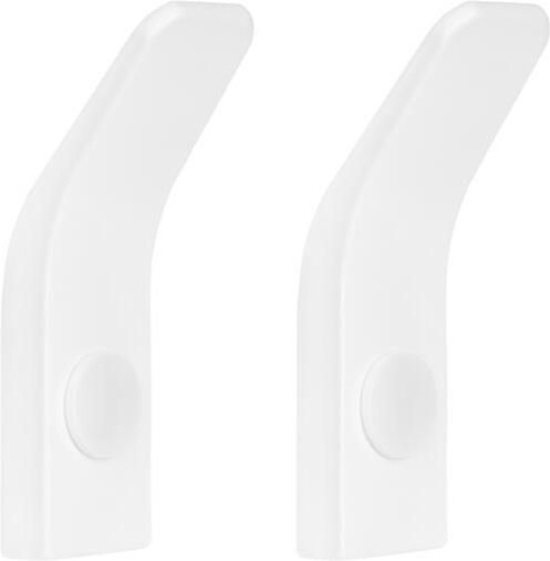 QUVIO Haakje metaal wand Wit Set van 2