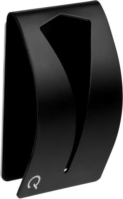 QUVIO Handdoekenhouder plakstrip RVS Zwart