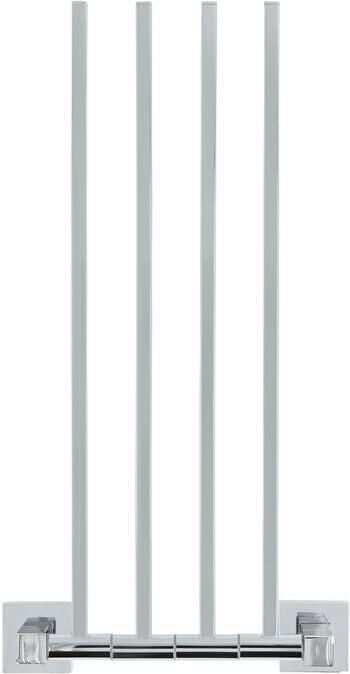 QUVIO Handdoekenrek met 4 armen 44 5 cm RVS Zilver