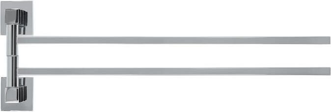 QUVIO Handdoekhouder met 2 armen 44 5 cm RVS Zilver