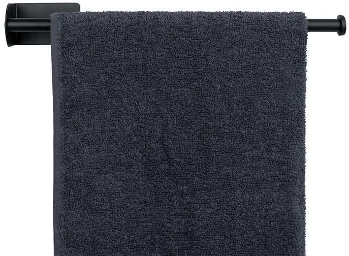 QUVIO Handdoekhouder metaal Zwart 35 CM