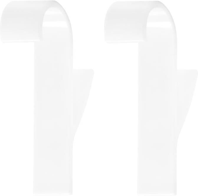 QUVIO Handdoekhouder plastic haakje set van 2 Wit