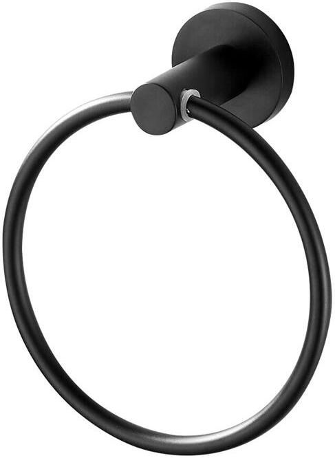 QUVIO Handdoekhouder ring staal Zwart